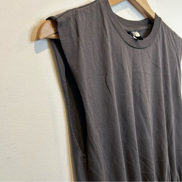 H&M Divided Sleeveless Jersey Mini Tee Shirt Dress Dark Grey - Picture 4 of 6